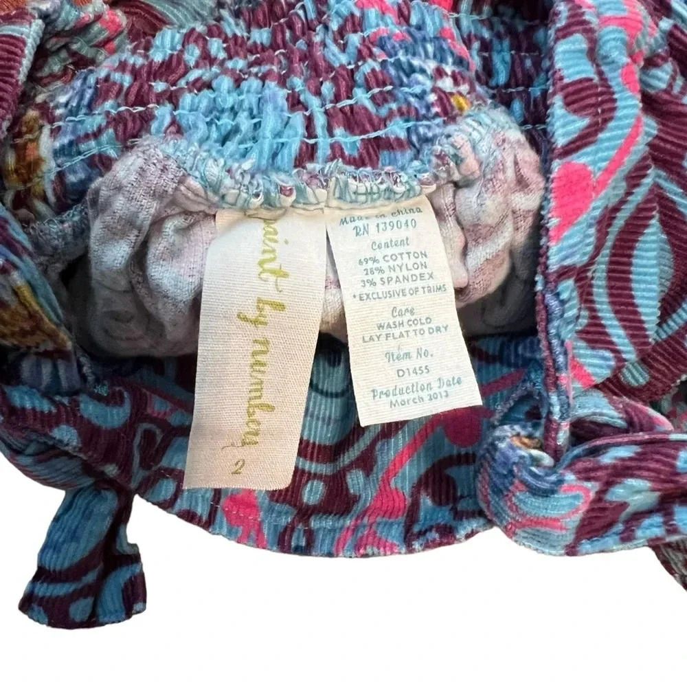 Matilda Jane Paint By Numbers Spin Art Yama Knot Dress Blue Purple Corduroy - 2 - Picture 3 of 6